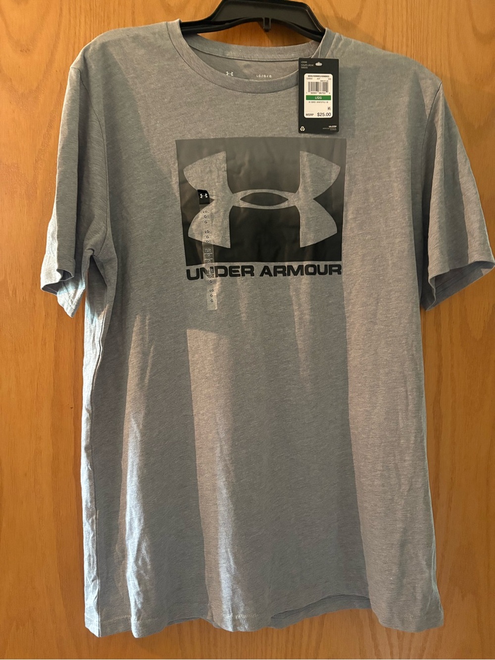 Men’s UA Grey Short-Sleeve Tee with Black Logo